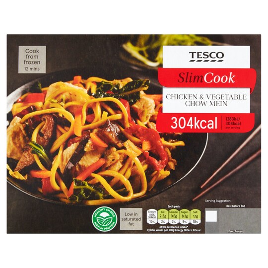 Tesco Slim Cook Chicken Chow Mein 500G Tesco Groceries