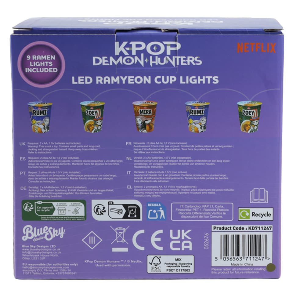 image 1 of K- Pop Demon Hunters LED Ramyeon Ramen Cup Lights