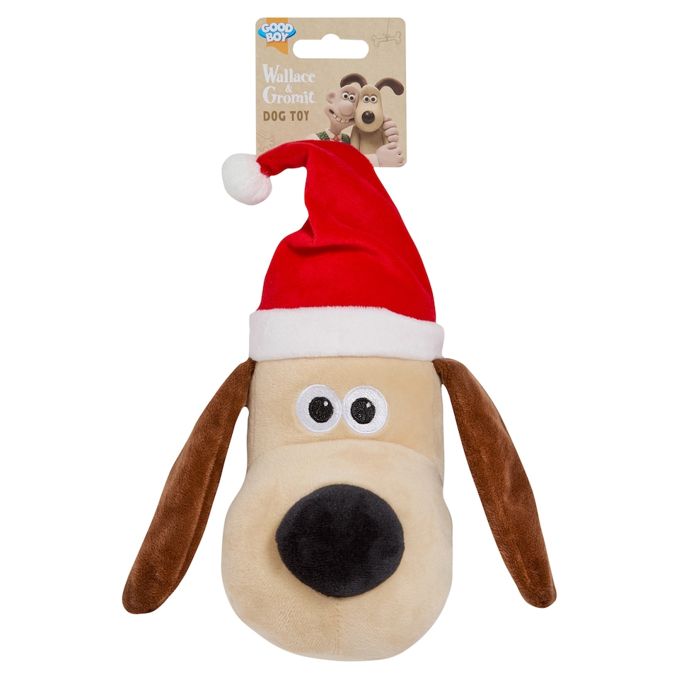 image 1 of Good Boy Wallace & Gromit Festive Heads Soft Dog Toy