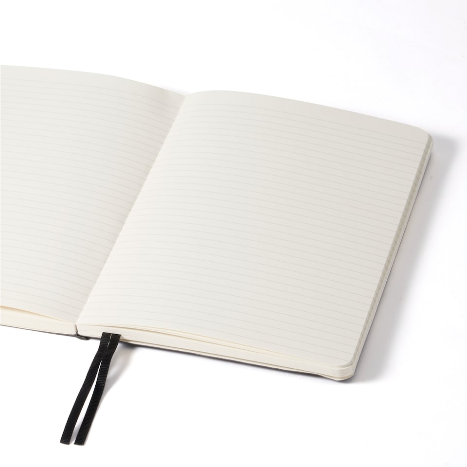 image 1 of Paperchase Agenzio Medium Black Ruled Notebook