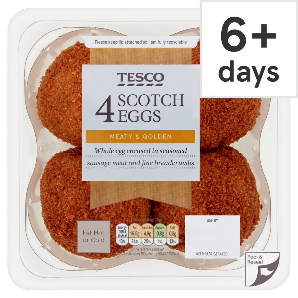 Tesco Scotch Eggs 4 Pack 454G