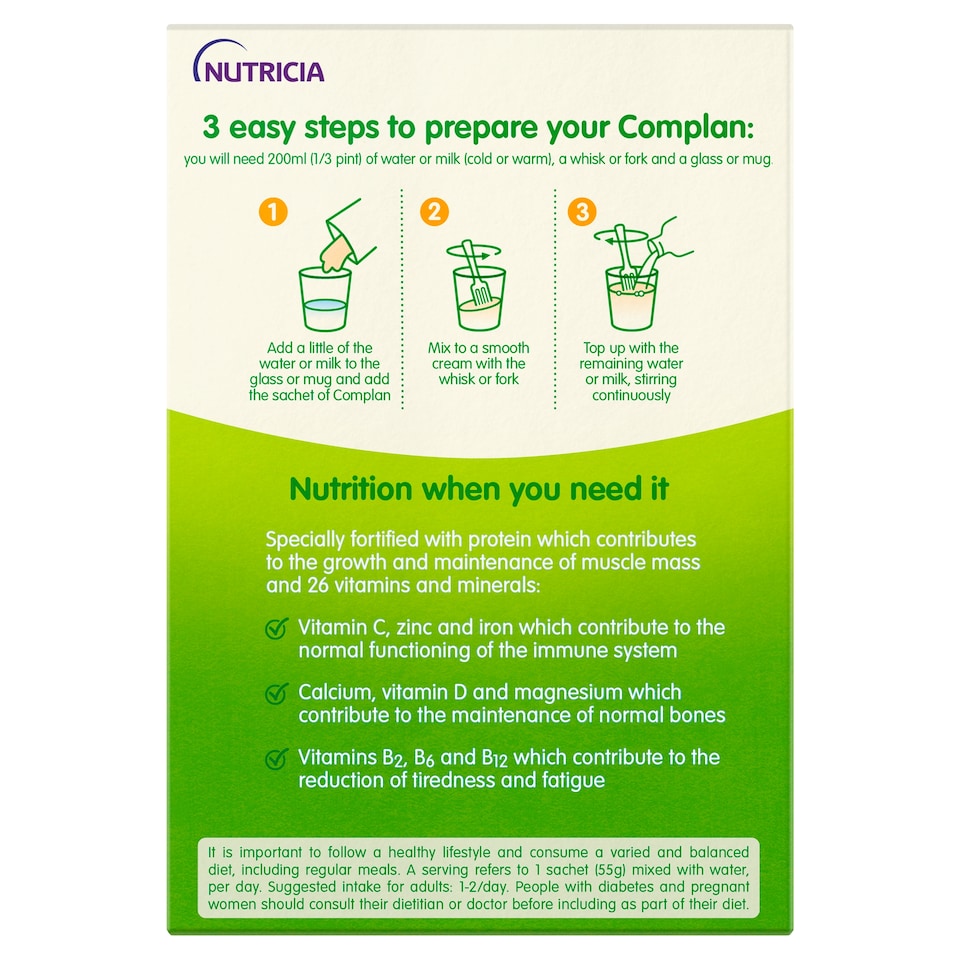 image 1 of Complan Vanilla Multivitamin & Mineral Nutritional Drink Sachet 4x55g