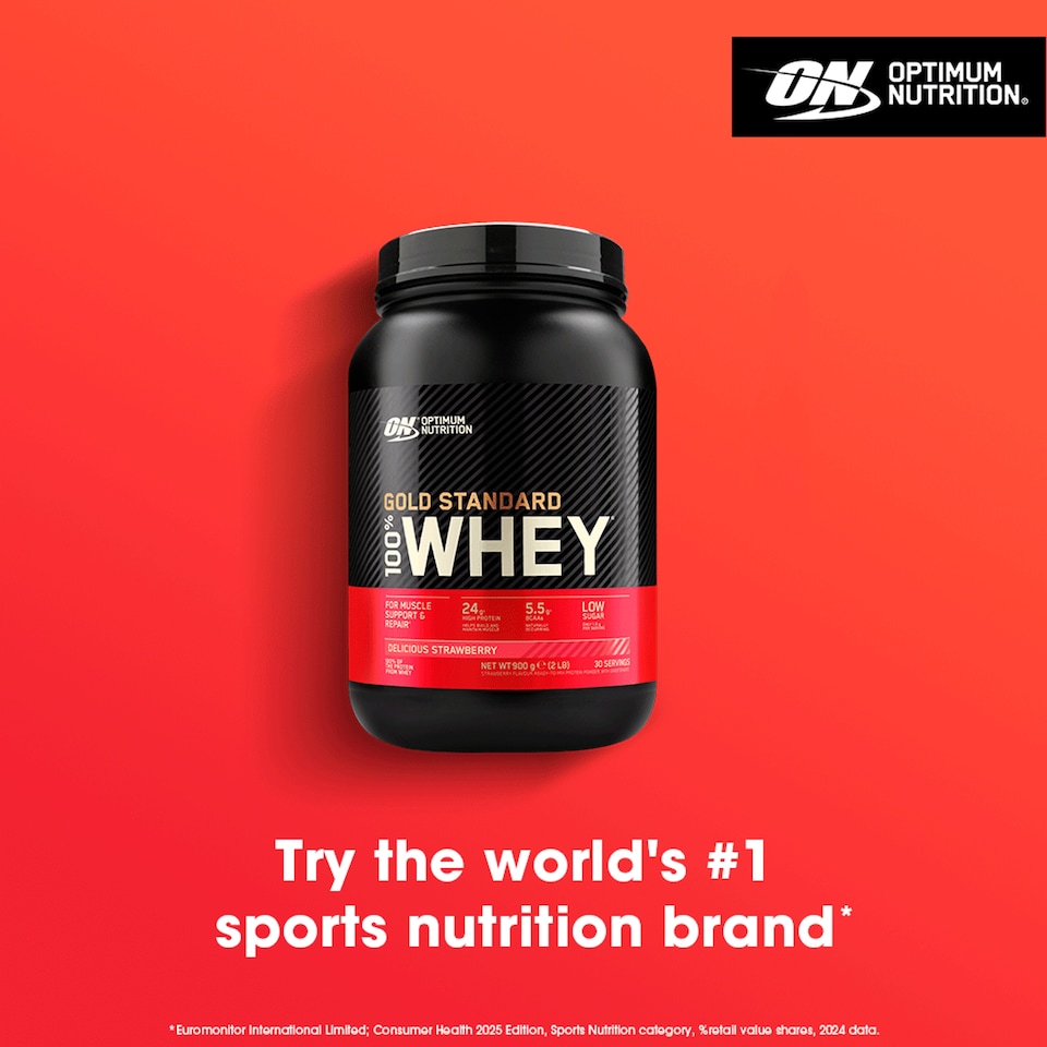 image 1 of Optimum Nutrition Gold Standard 100% Whey Protein Powder - Delicious Strawberry 900g