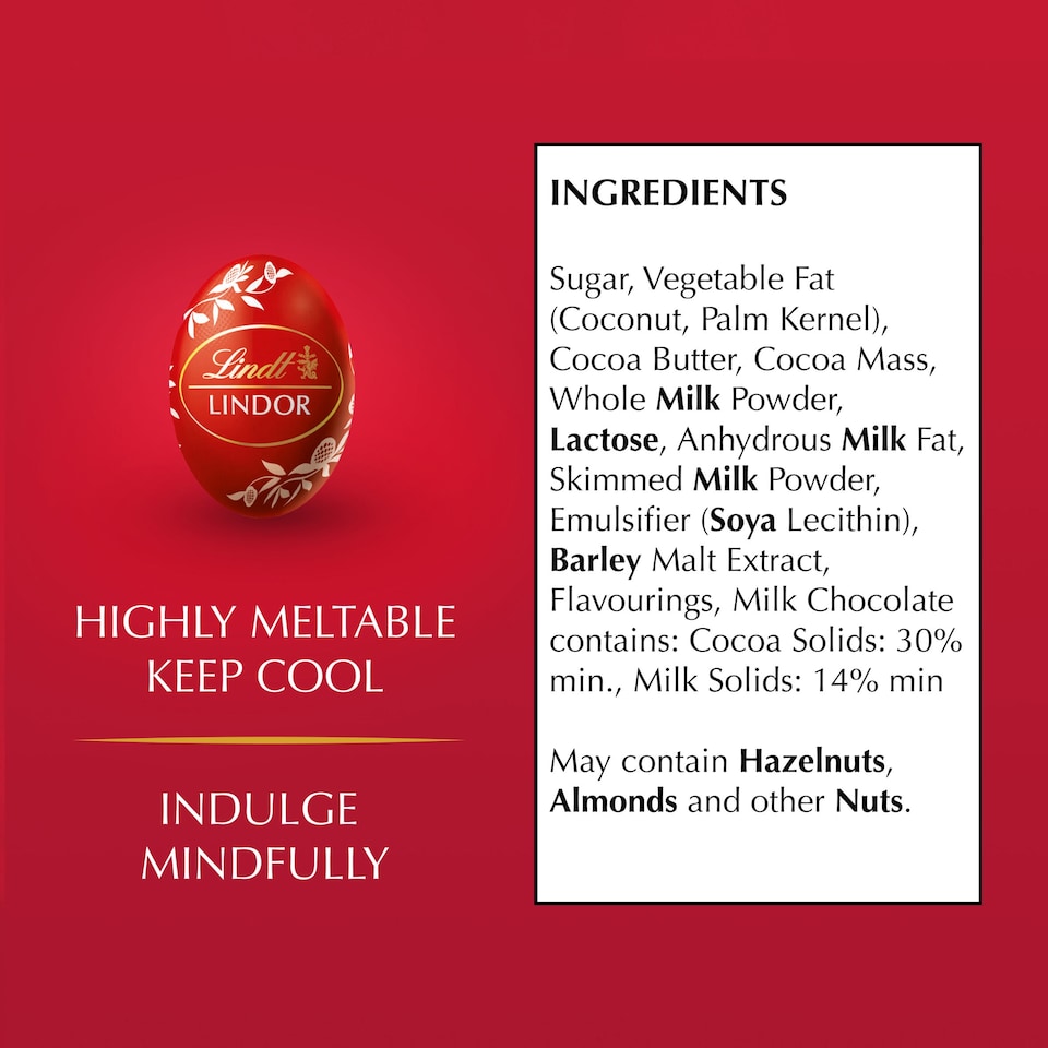 image 1 of Lindt LINDOR Filled Egg Milk 5 x 18g