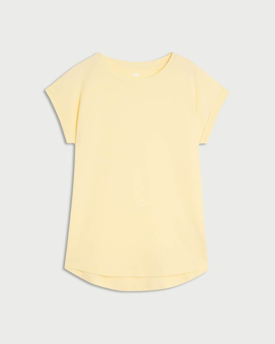 image 1 of F&F Pure Cotton Short Sleeved T-Shirt in Yellow