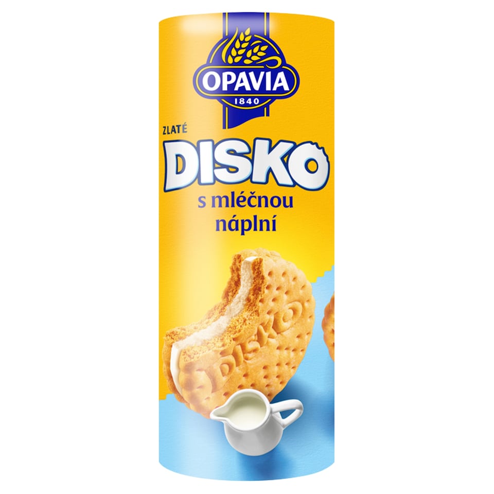 Opavia sušenky Disko mléčná náplň 169g