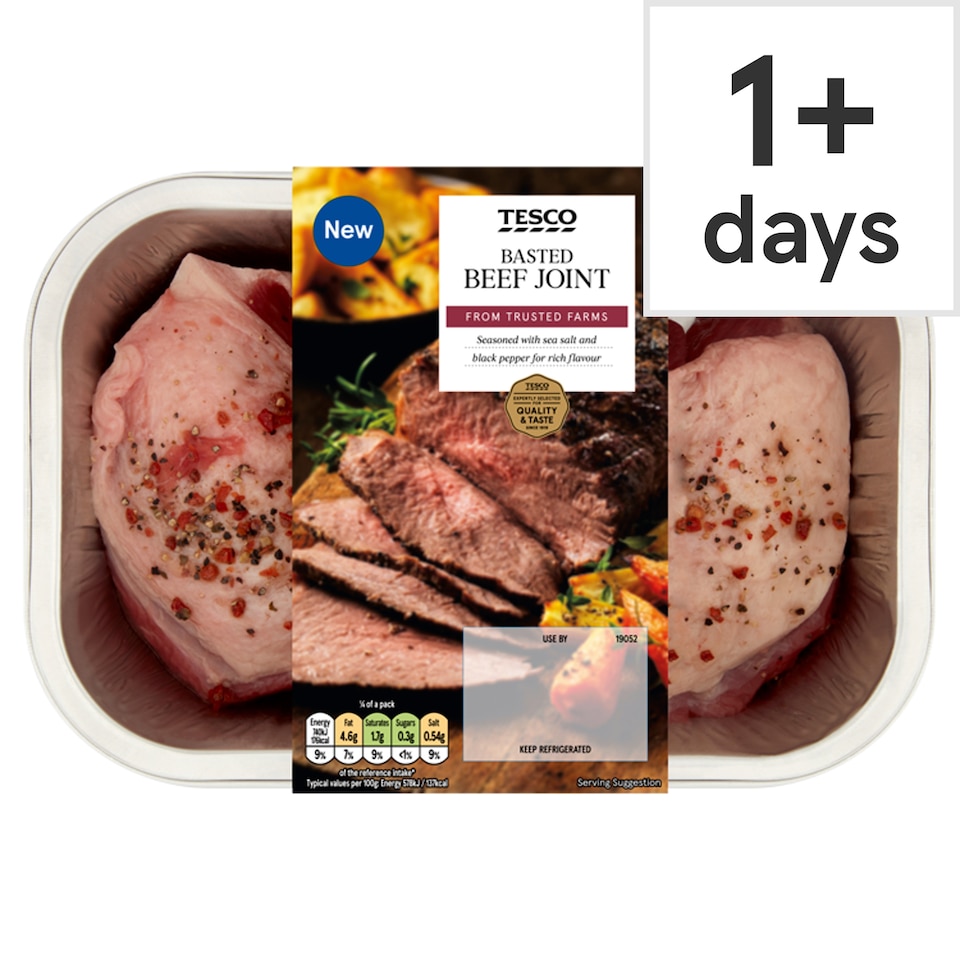 Tesco Basted Beef Joint 751G