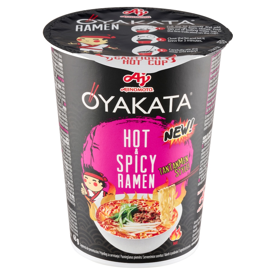 Obrázek 1 pro produkt Oyakata Instantní nudlová polévka pikantní s příchutí tantanmen ramen 63g