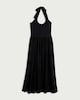 image 4 of F&F Halter Neck Maxi Dress in Black
