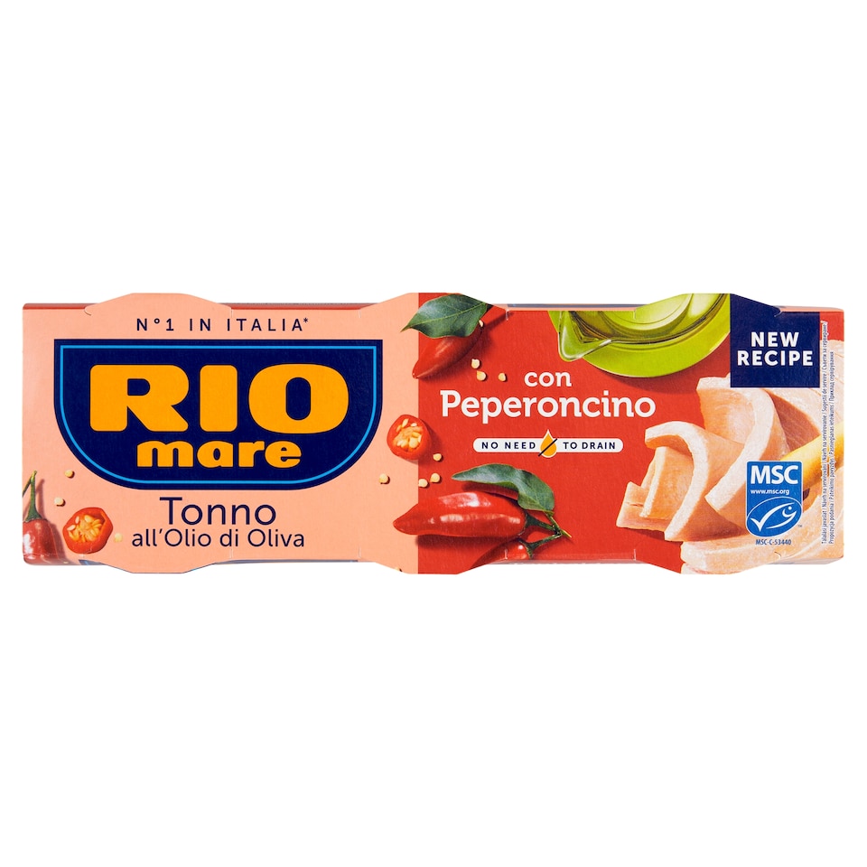 image 1 of Rio Mare Tuna in Olive Oil with Chili Pepper 3 x 65g