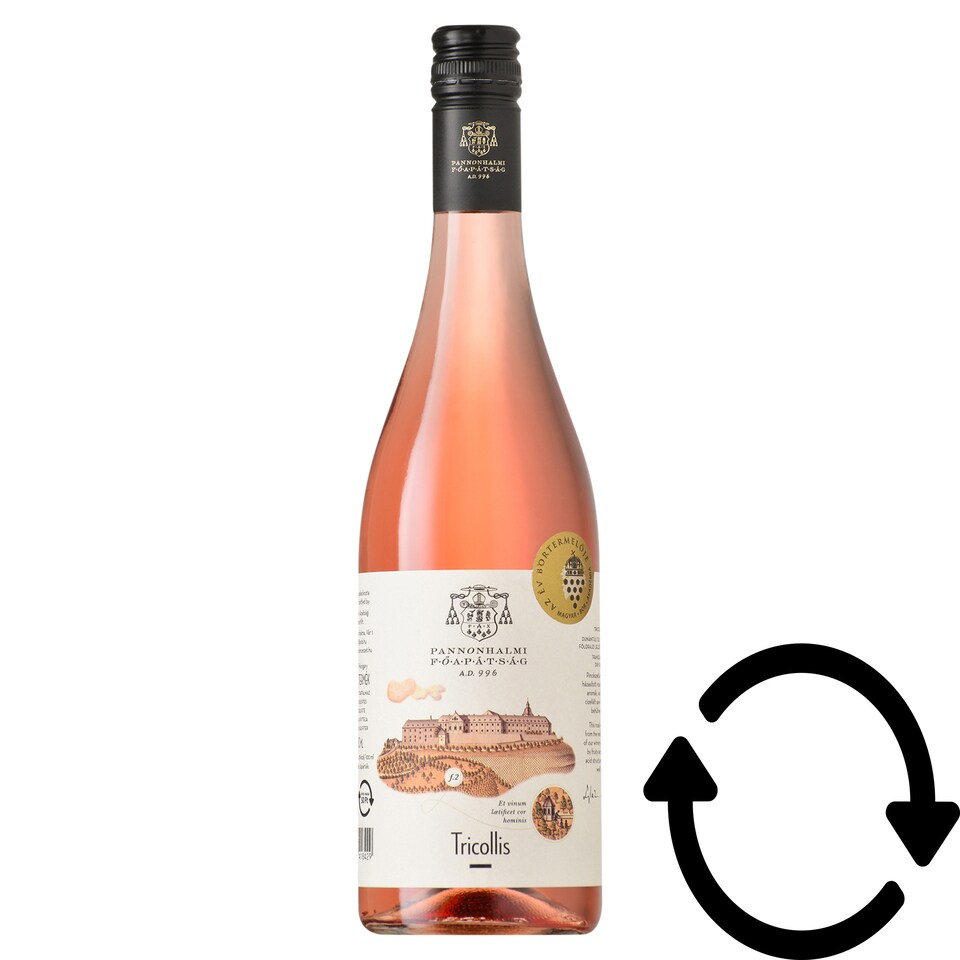 Pannonhalmi Főapátság Tricollis Rosé száraz rosébor 13% 0,75 l