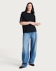 image 2 of F&F Pure Cotton Oversized Fit T-Shirt in Black
