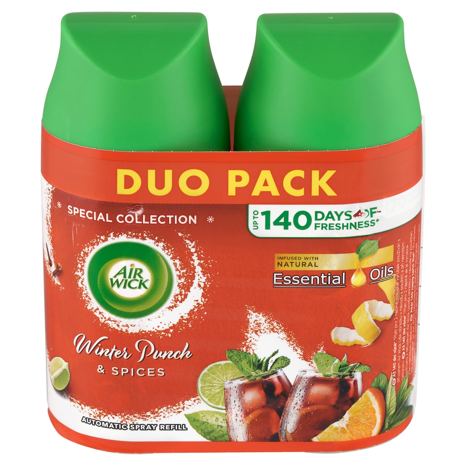 obrázok 1 z Air Wick Freshmatic Náplň do osviežovača vzduchu zimný punč 2 x 250 ml