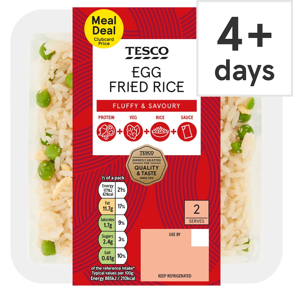TESCO Egg Fried Rice 400g.