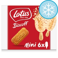 Lotus Biscoff White Mini Ice Cream Sticks 6 X 60Ml