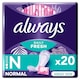 image 1 of Always Dailies Folded And Wrapped 20 Pantyliners