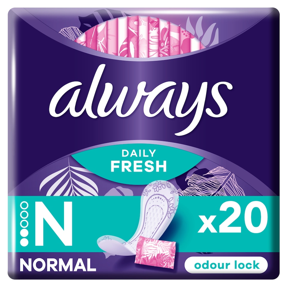 image 1 of Always Dailies Folded And Wrapped 20 Pantyliners