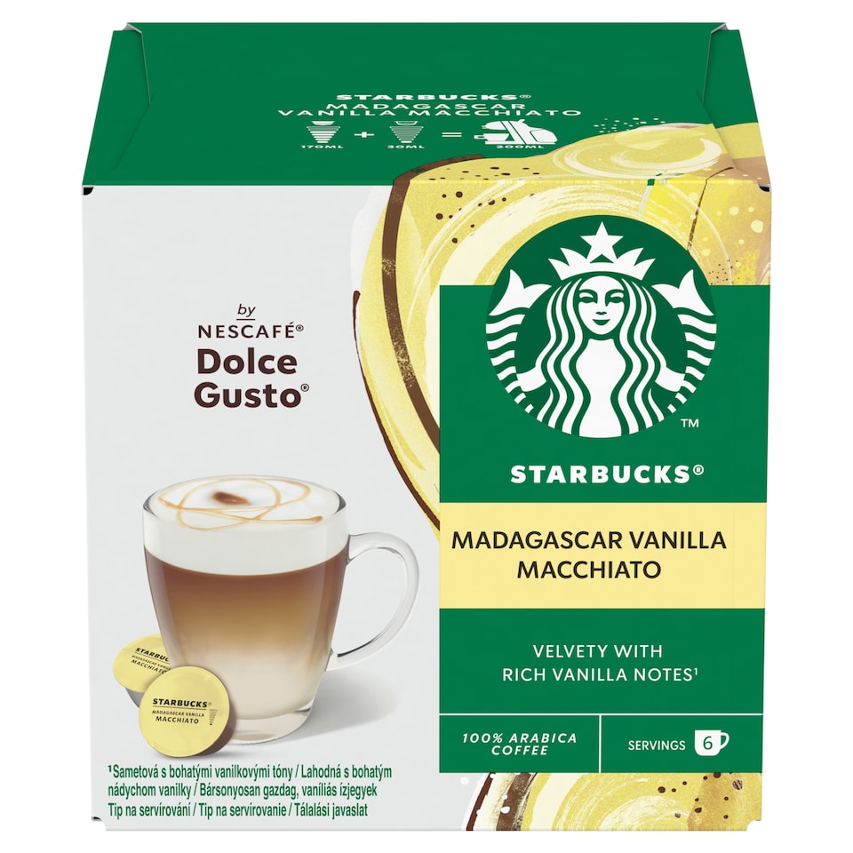 Obrázek 1 pro produkt STARBUCKS Vanilla Macchiato by NESCAFÉ Dolce Gusto - 12 kapslí (6 šálků)