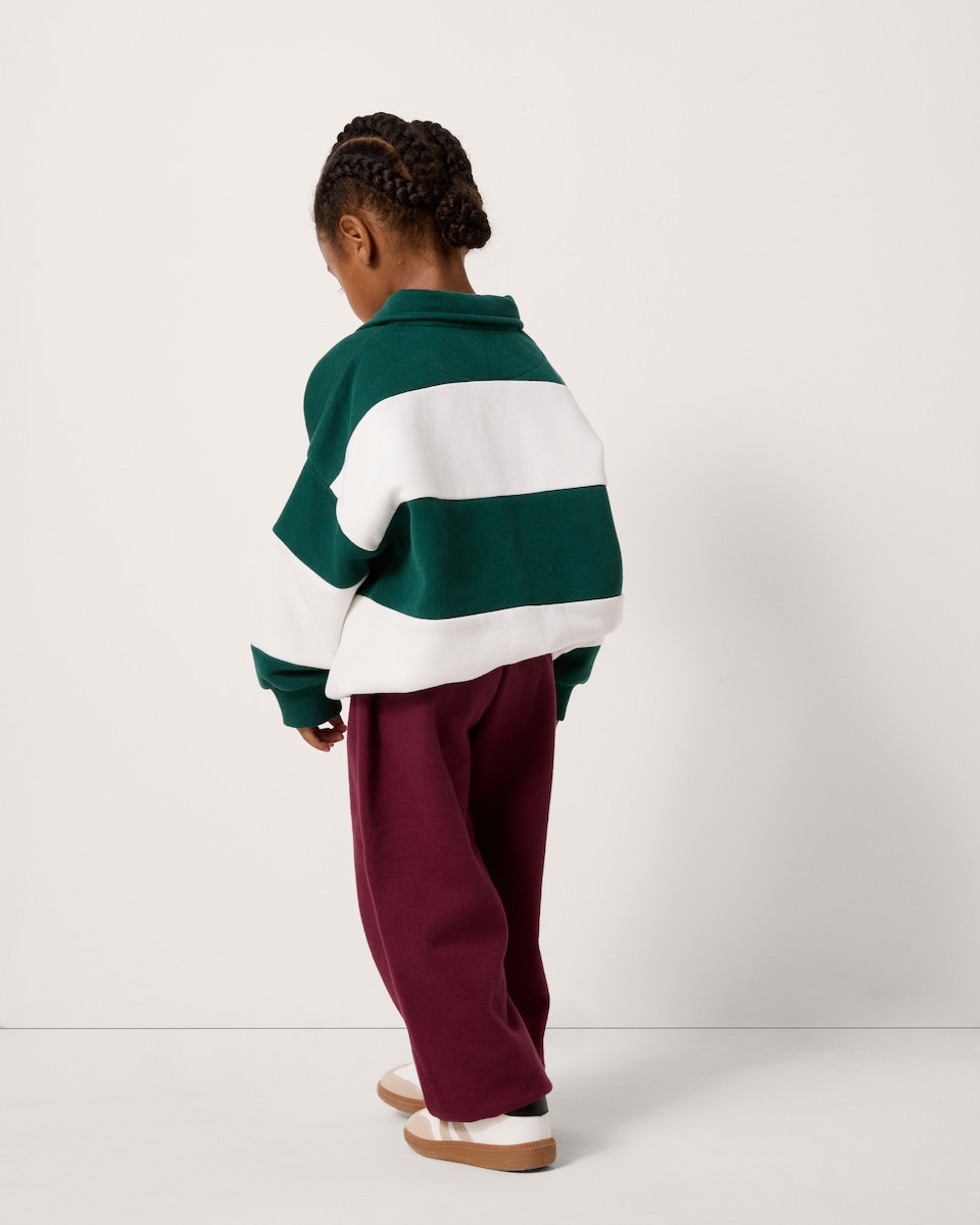 image 1 of F&F Boys Cotton Rich Joggers in Burgundy