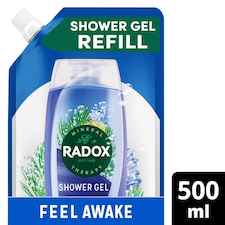 Radox Sea Minerals & Fennel Feel Awake 2-in-1 Shower Gel & Shampoo Refill 500ml