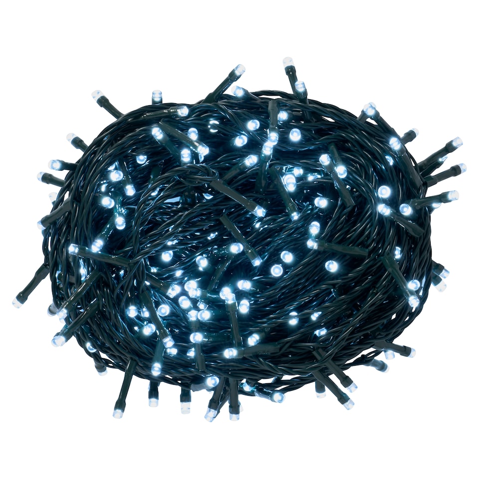 image 1 of Tesco 300 Multifunction Bright White String LED Christmas Lights