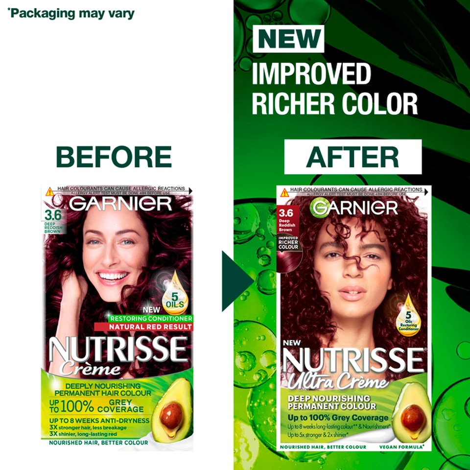image 1 of Garnier Nutrisse 3.6 Deep Reddish Brown Permanent Hair Dye