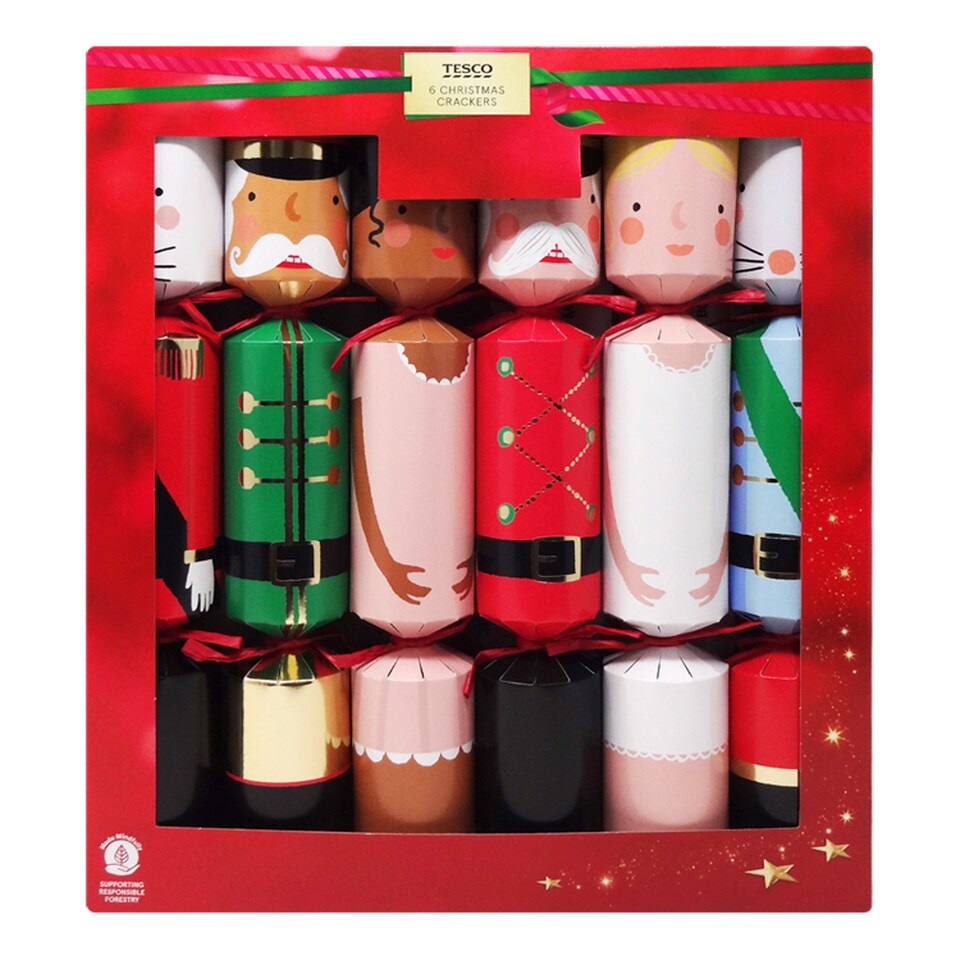 image 1 of Tesco Novelty Character Christmas Crackers 6 pack