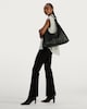 image 2 of F&F Ponte Flared Trousers in Black