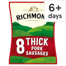 Richmond 8 Thick Pork Sausages 410G