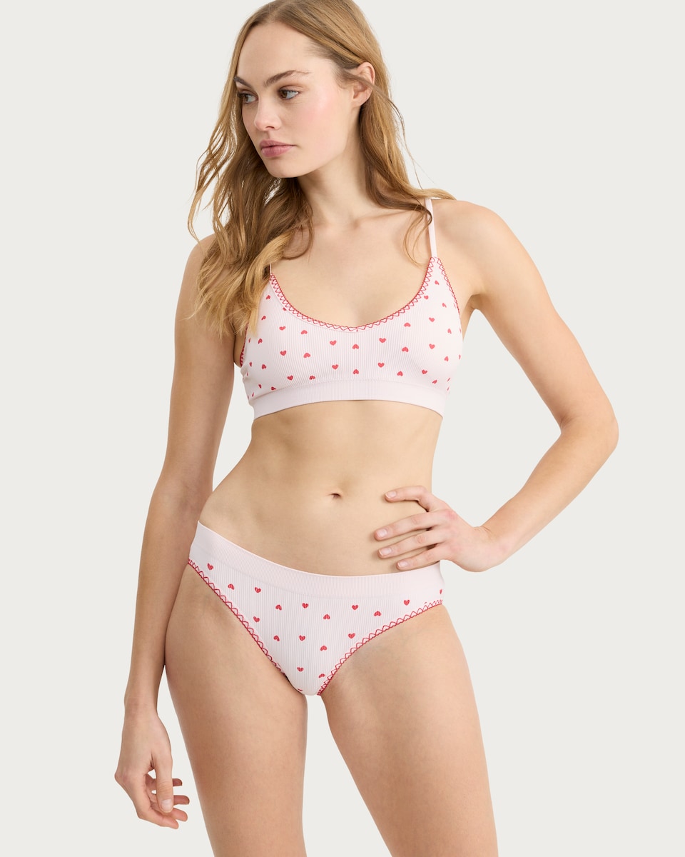 image 1 of F&F 2-Pack Contour Seamfree Ribbed Crop Tops in Multi