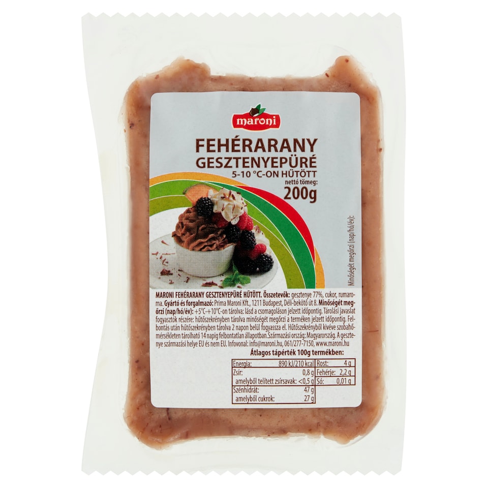 Maroni Fehérarany hűtött gesztenyepüré 200 g