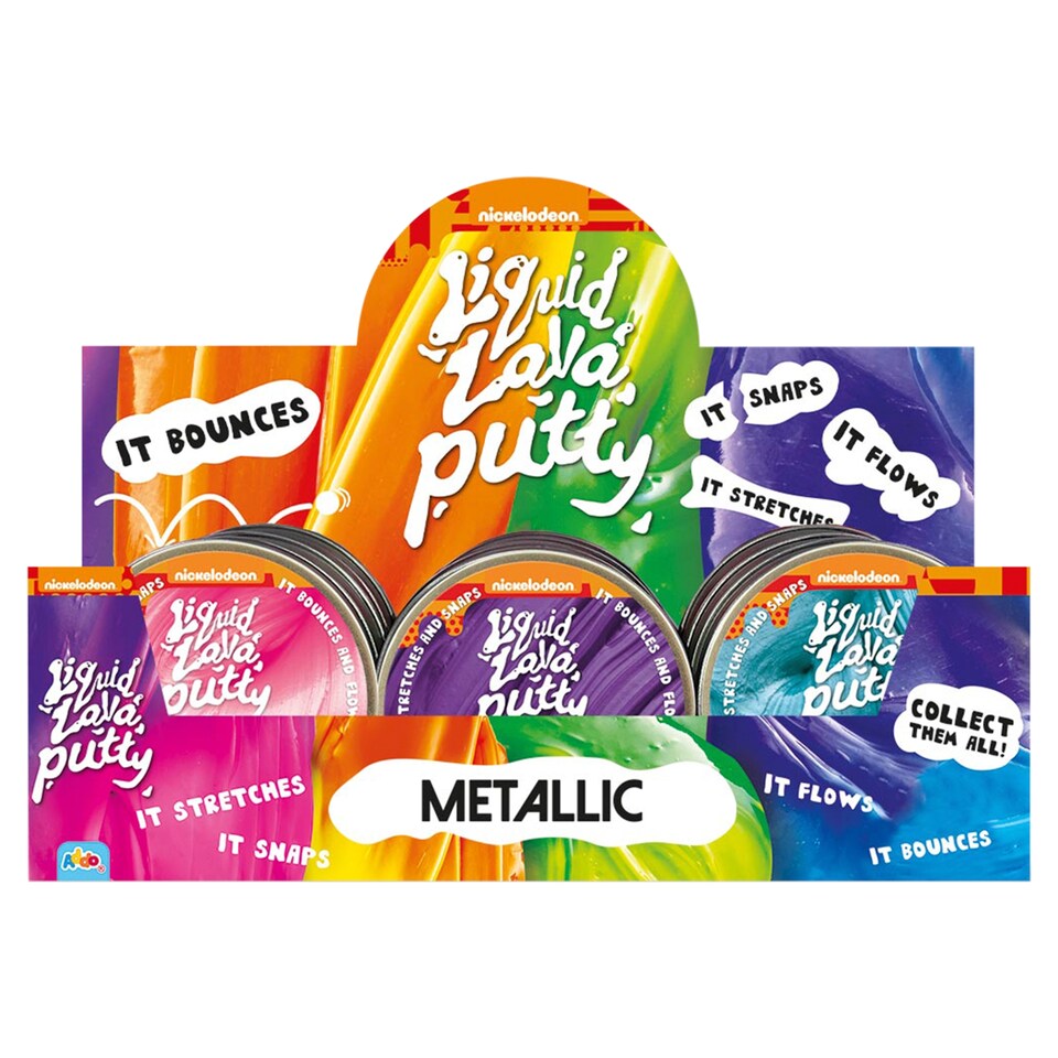 image 1 of Addo Nickelodeon Liquid Lava Putty Metallic Colours Slime 50 g