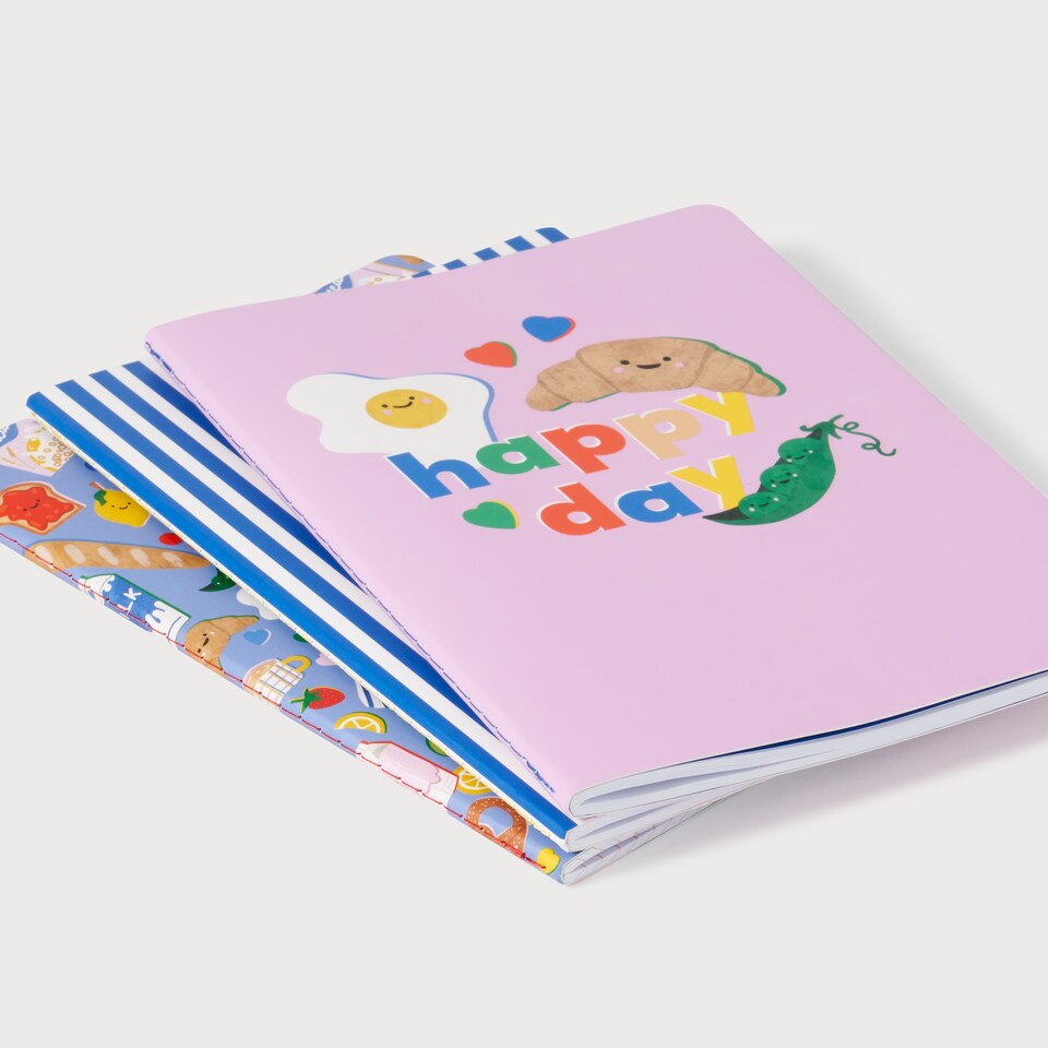 image 1 of Paperchase Deli 3 Pack A5 Notebook