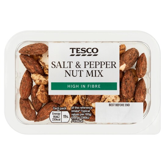 Tesco Salt And Pepper Nut Mix 40G Tesco Groceries