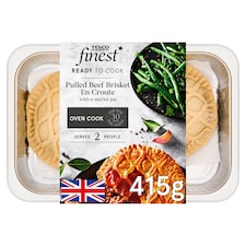 Tesco Finest Beef Brisket & Smoked Bacon En Croute With Merlot Jus 415g