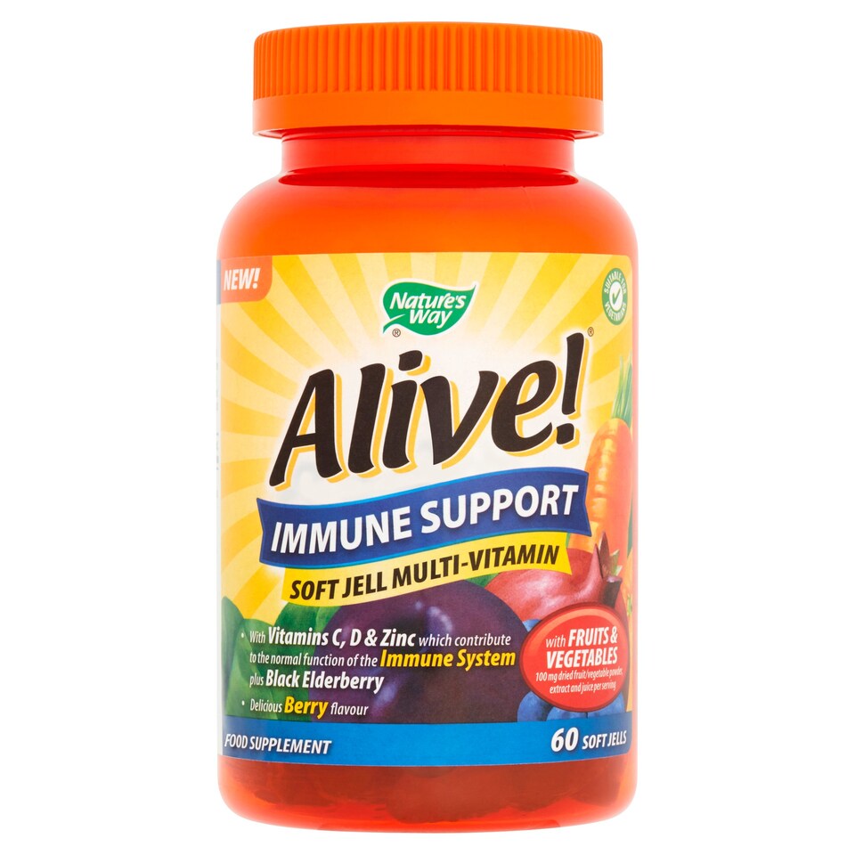Nature's Way Alive Immune Support Soft Jell Multi-Vitamin - Berry - 60s