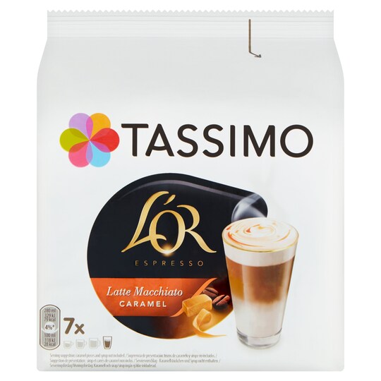 Tassimo Lor Latte Macchiato Caramel Coffee X7 237.3G Tesco Groceries