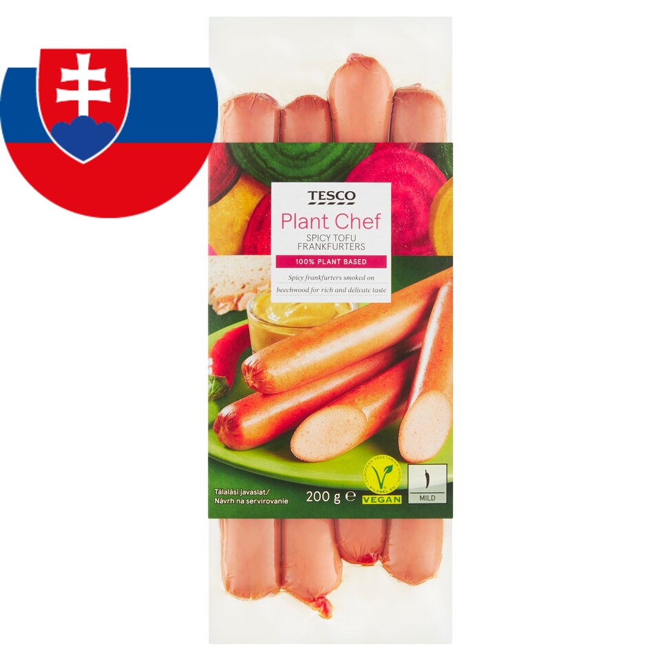Tesco Plant Chef Spicy Tofu Frankfurters 200 g