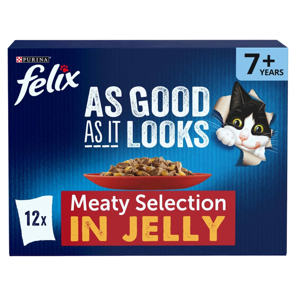 image 1 of Felix As Good As it Looks Senior 7+ Meat in Jelly Wet Cat Food 12x85g