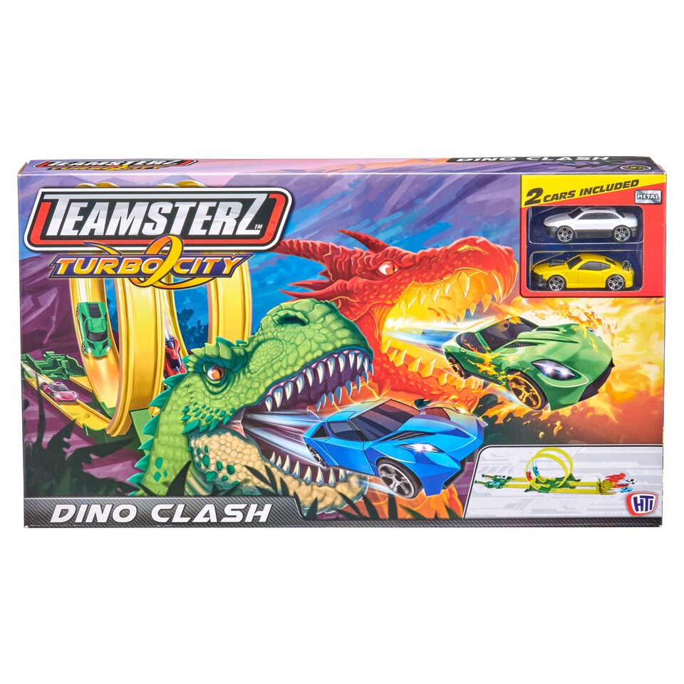 Teamsterz Dino Clash pályaszett 2 autóval