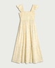 image 4 of F&F Floral Print Smocked Midi Dress in Yellow