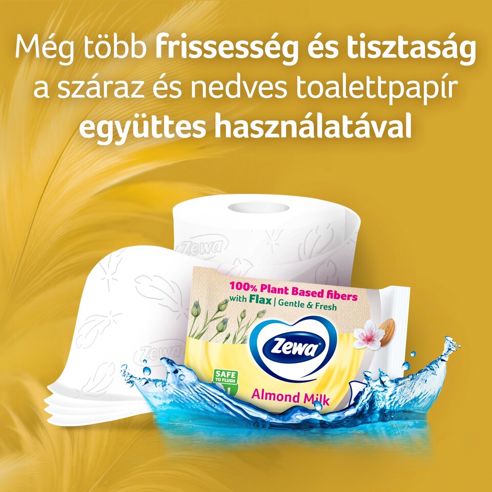 Zewa Exclusive Ultra Soft Almond toalettpapír 4 rétegű 8 tekercs  1. kép