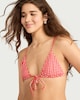 image 1 of OH ME OH MY Gingham Print Triangle Bikini Top in Red