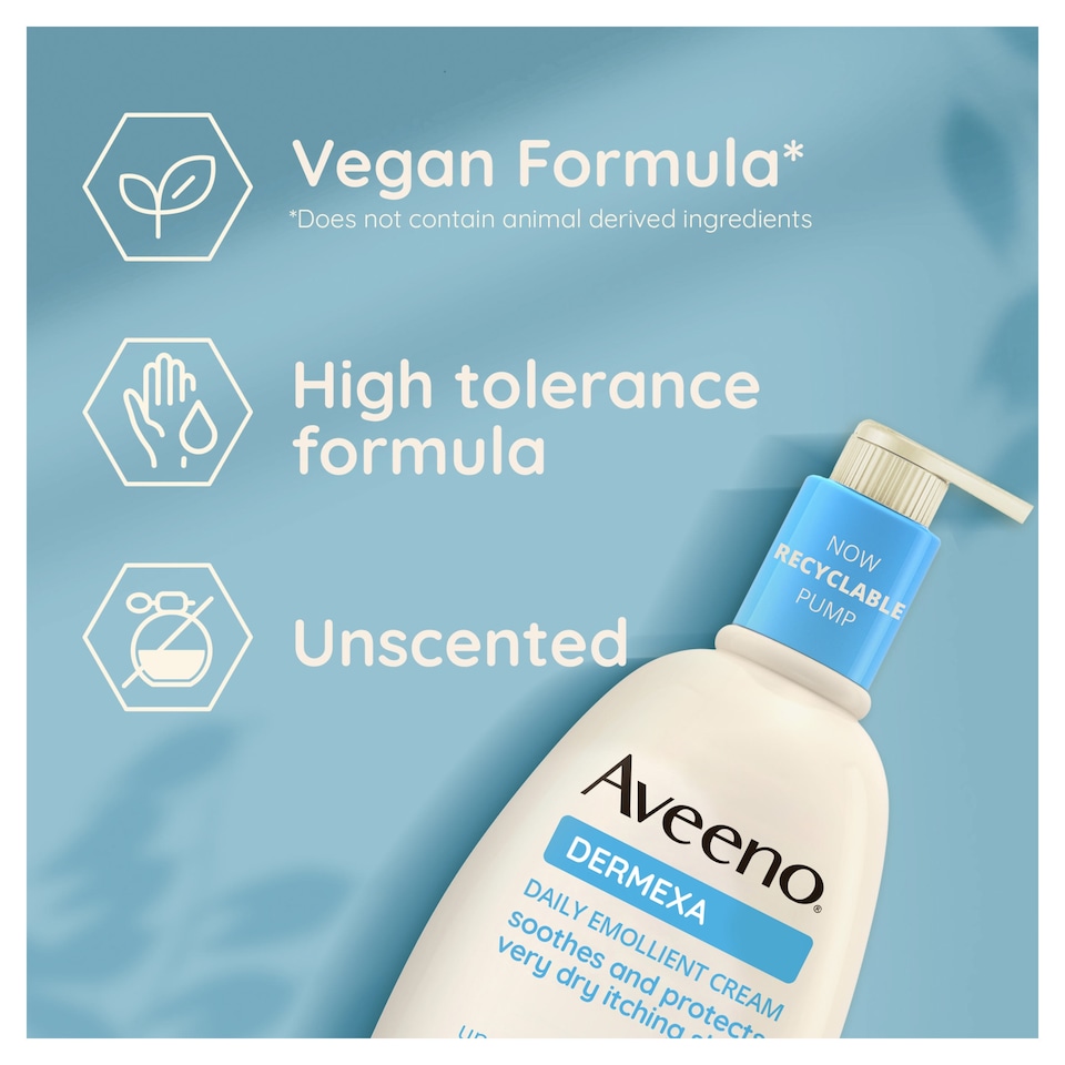 image 1 of Aveeno Dermexa Daily Emollient Cream Body Lotion Moisturiser 500ml