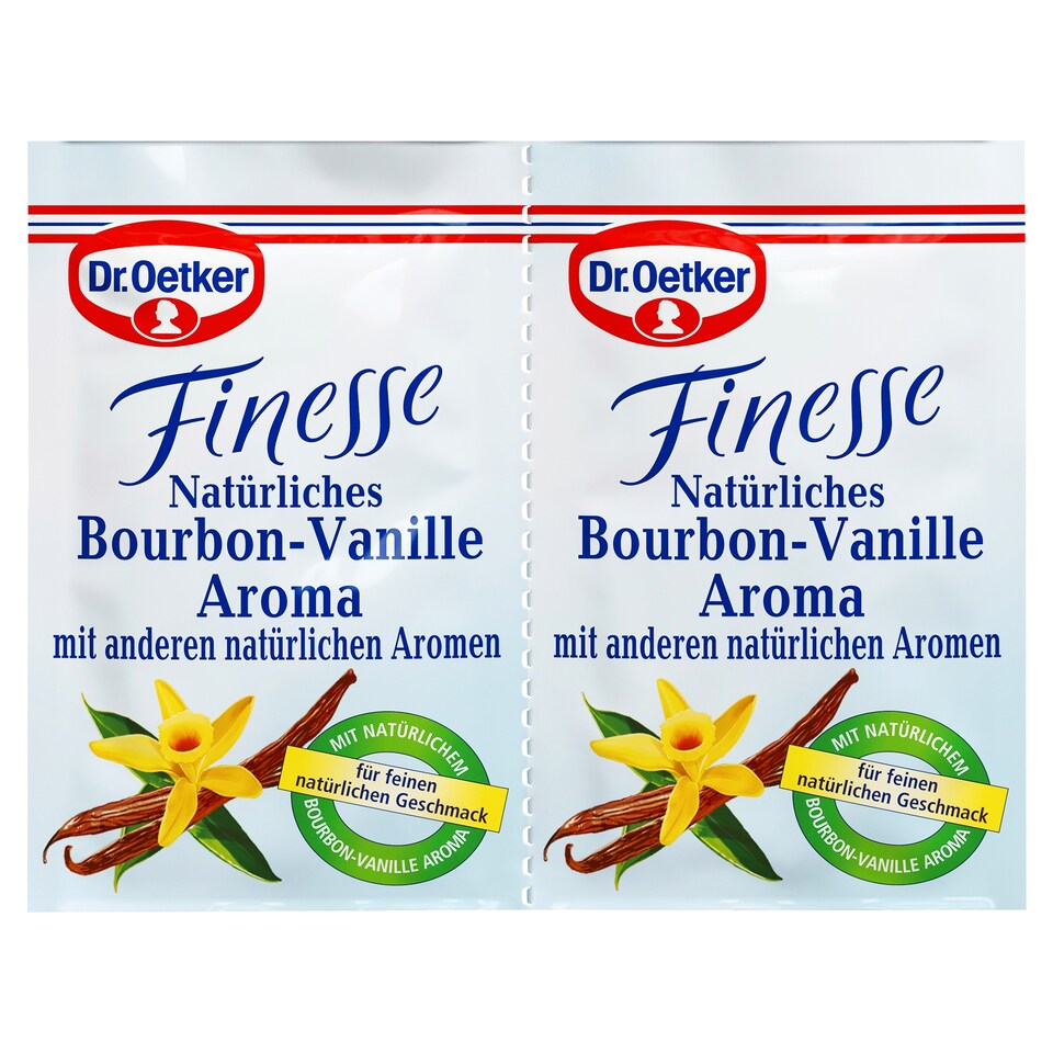 Dr. Oetker Finesse Liquid Natural Flavor Bourbon Vanilla with Other Natural Flavors 2 x 5 g (10 g)