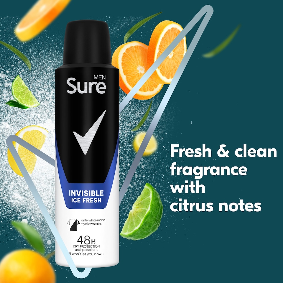 image 1 of Sure Men Invisible Ice Antiperspirant Deodorant 150Ml