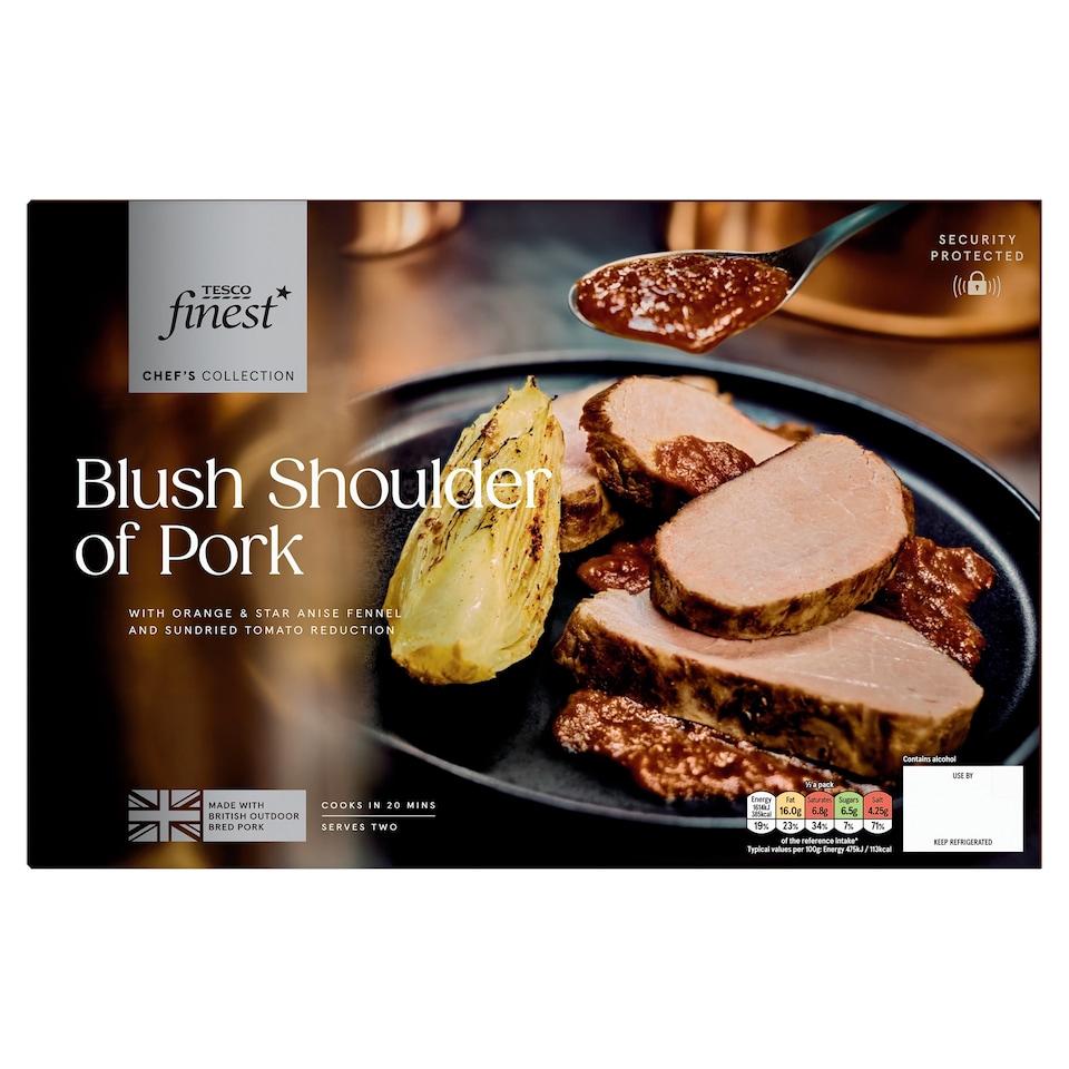 Tesco Finest Chef's Collection Presa of pork with fennel & sundried tomato reduction 805g