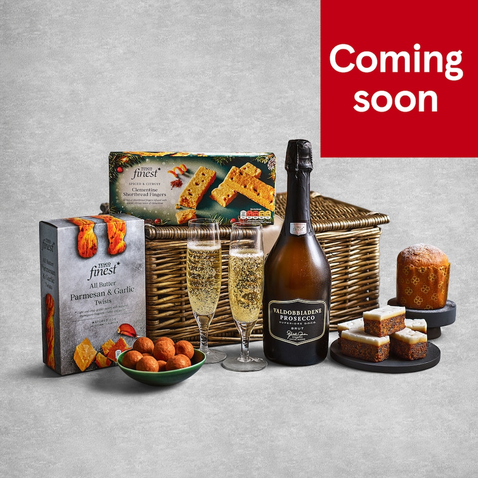 106. Tesco Finest Christmas Hamper with Prosecco