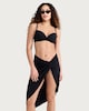 image 2 of F&F Contour Twist Front Sarong in Black