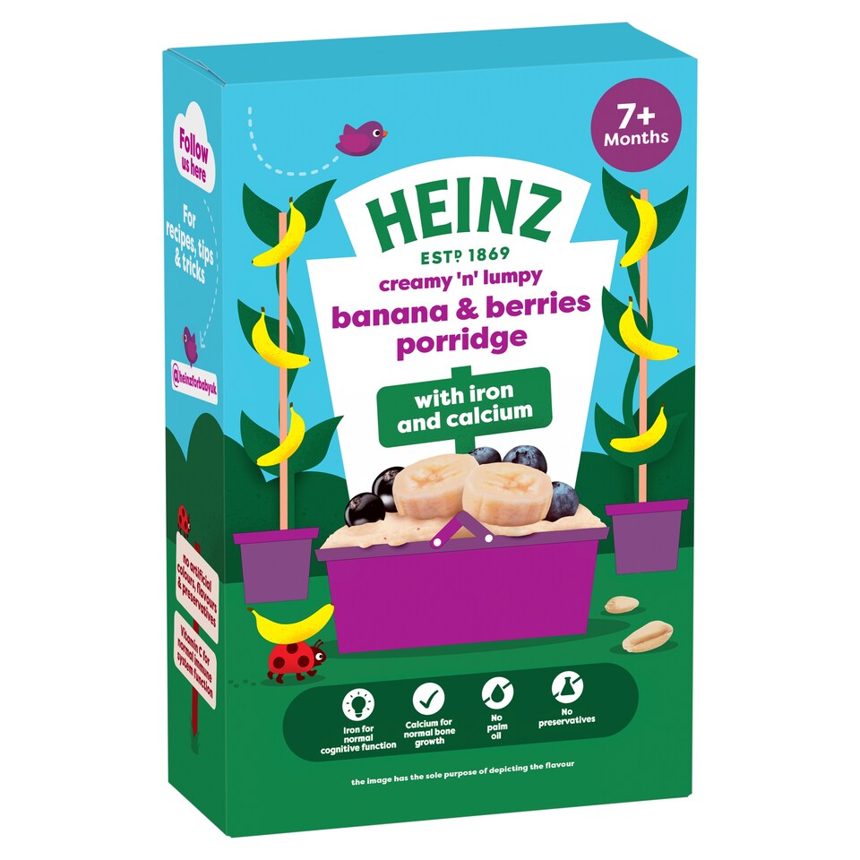 image 1 of Heinz Banana & Berries Porridge 200g